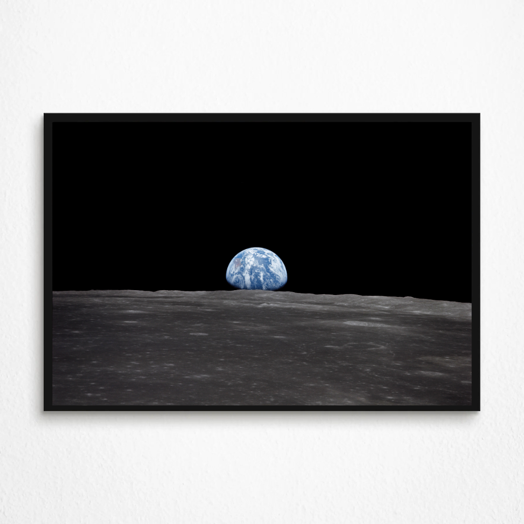 Earthrise Over Moon Poster From Apollo 11 NASA Space Print – The Pine ...