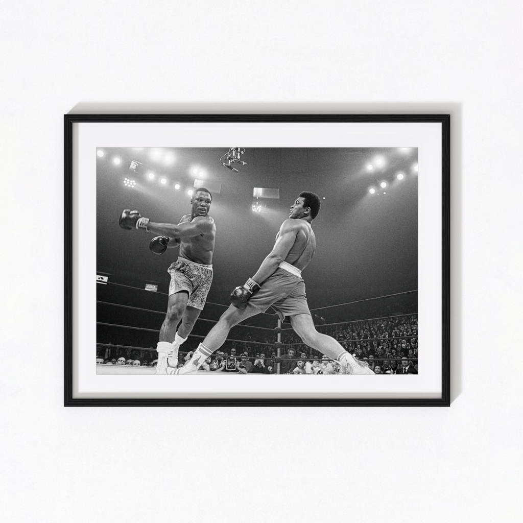 Muhammad Ali vs Joe Frazier Poster Fight Century 1971 Boxing Wall Art Print - Ali Framed Poster Photo
