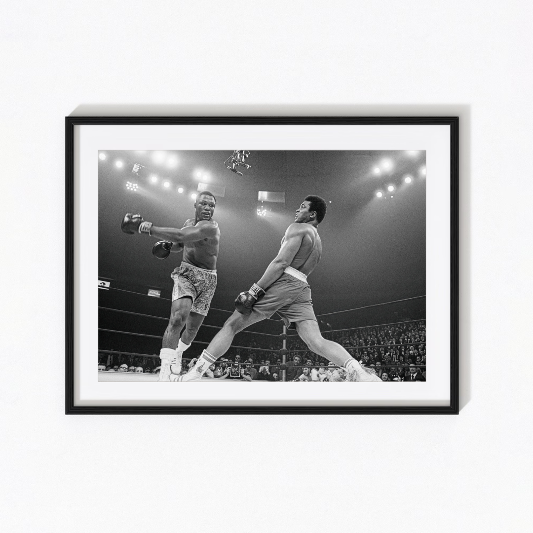 Muhammad Ali vs Joe Frazier Poster Fight Century 1971 Boxing Wall Art Print - Ali Framed Poster Photo