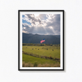 USA Flag Poster Ranch Landscape Dramatic Sky Patriotic Wall Art America 250