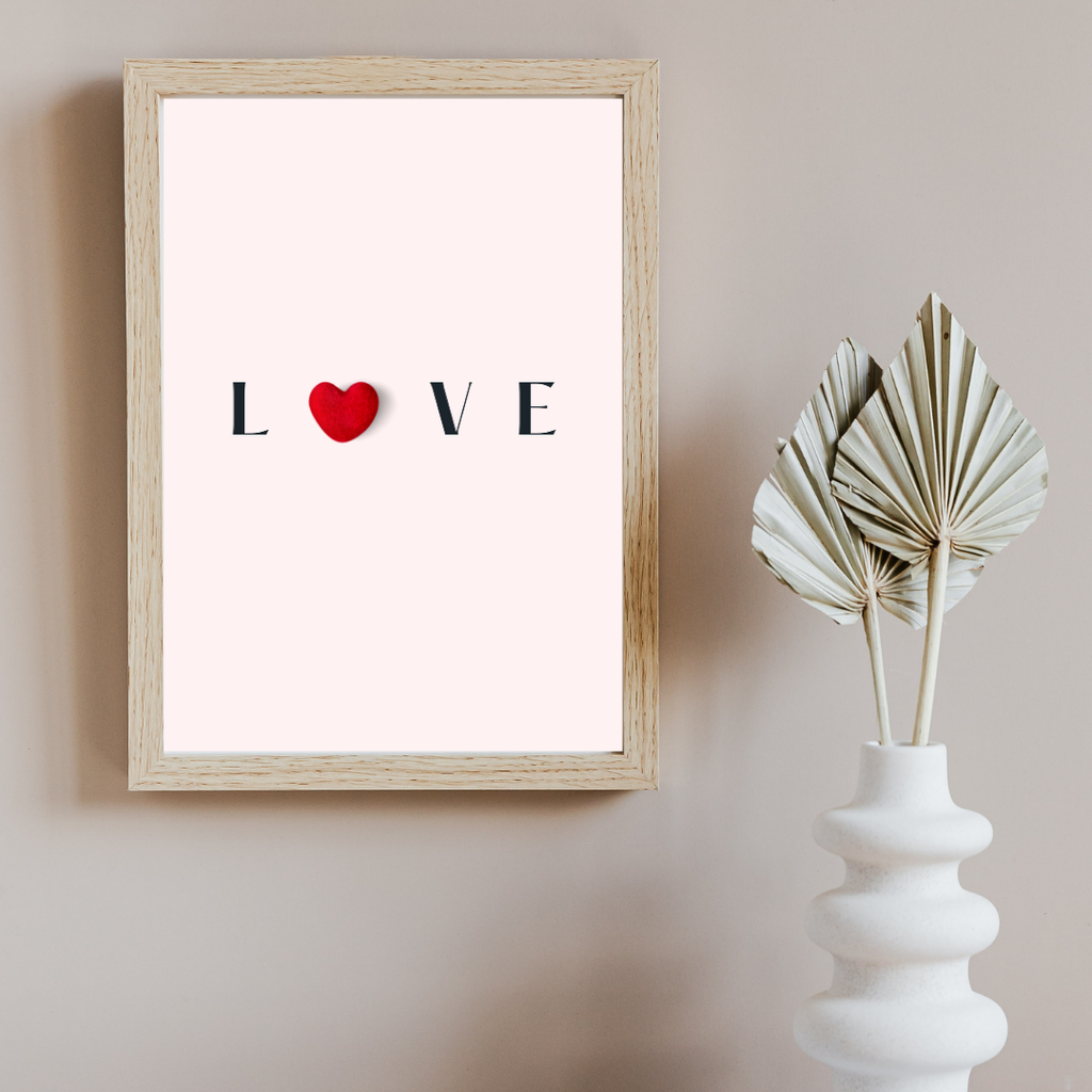 LOVE Wall Art Poster – Minimalist Romantic Art Print