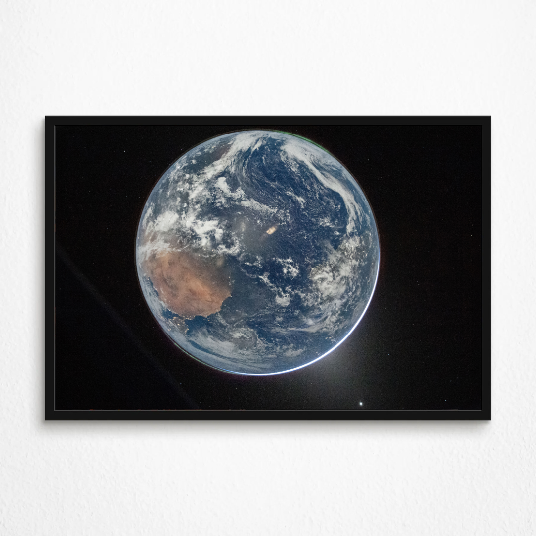 Earth from Artemis II Poster, NASA Space Print, Moon Mission Reid Wiseman Wall Art
