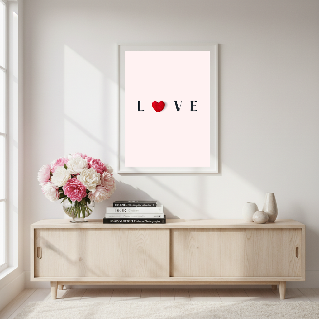 LOVE Wall Art Poster – Minimalist Romantic Art Print