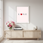 LOVE Wall Art Poster – Minimalist Romantic Art Print