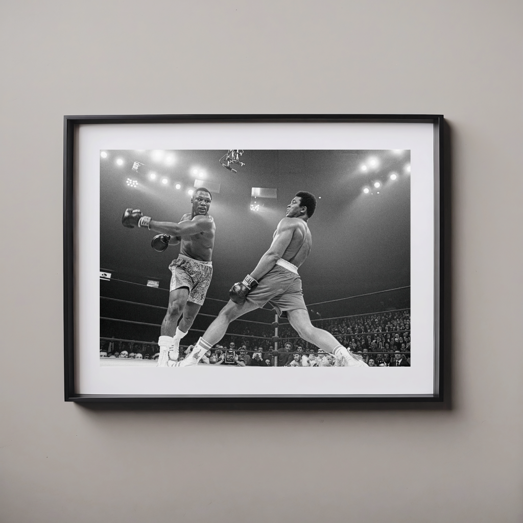 Muhammad Ali vs Joe Frazier Poster Fight Century 1971 Boxing Wall Art Print - Ali Framed Poster Photo