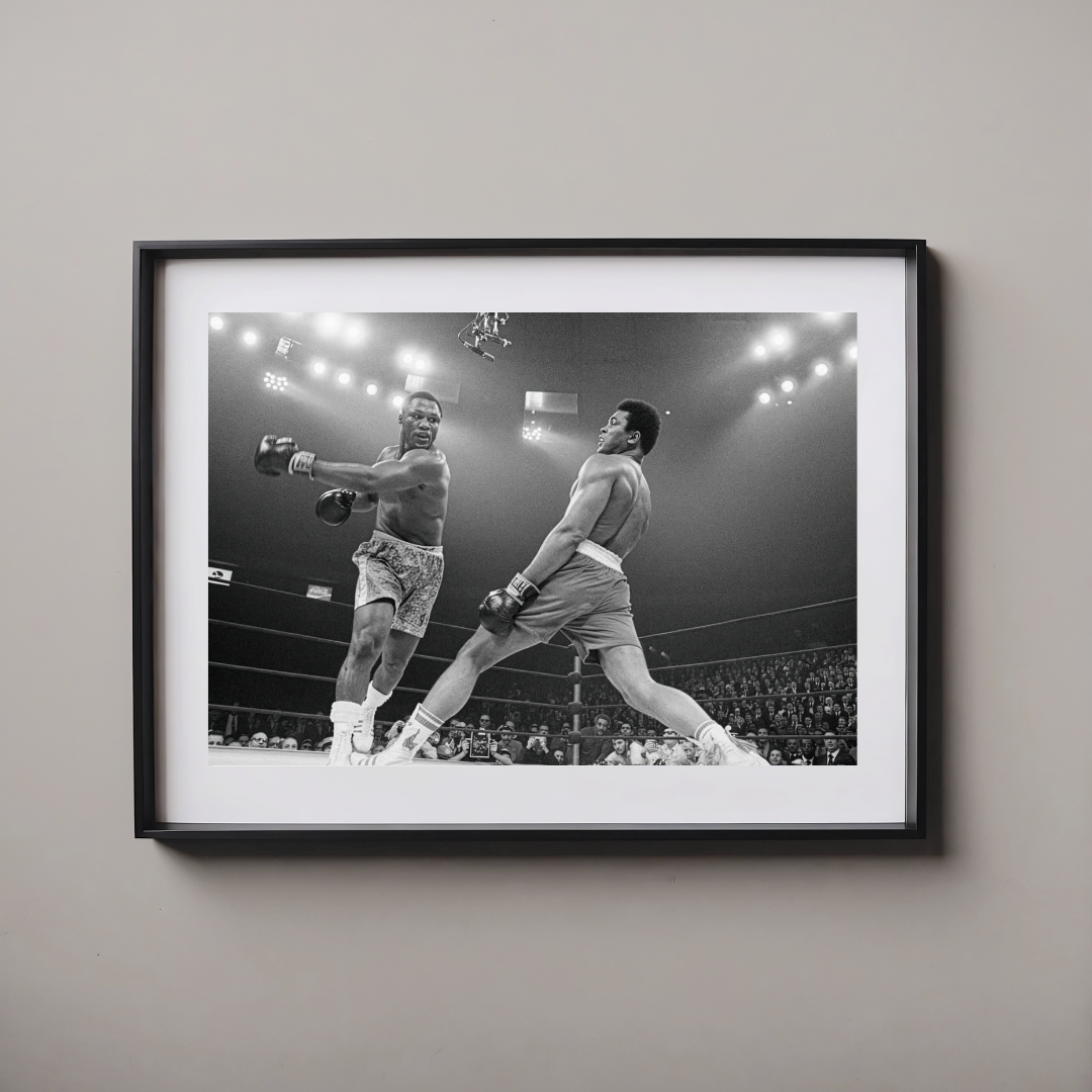 Muhammad Ali vs Joe Frazier Poster Fight Century 1971 Boxing Wall Art Print - Ali Framed Poster Photo
