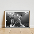Muhammad Ali vs Joe Frazier Poster Fight Century 1971 Boxing Wall Art Print - Ali Framed Poster Photo