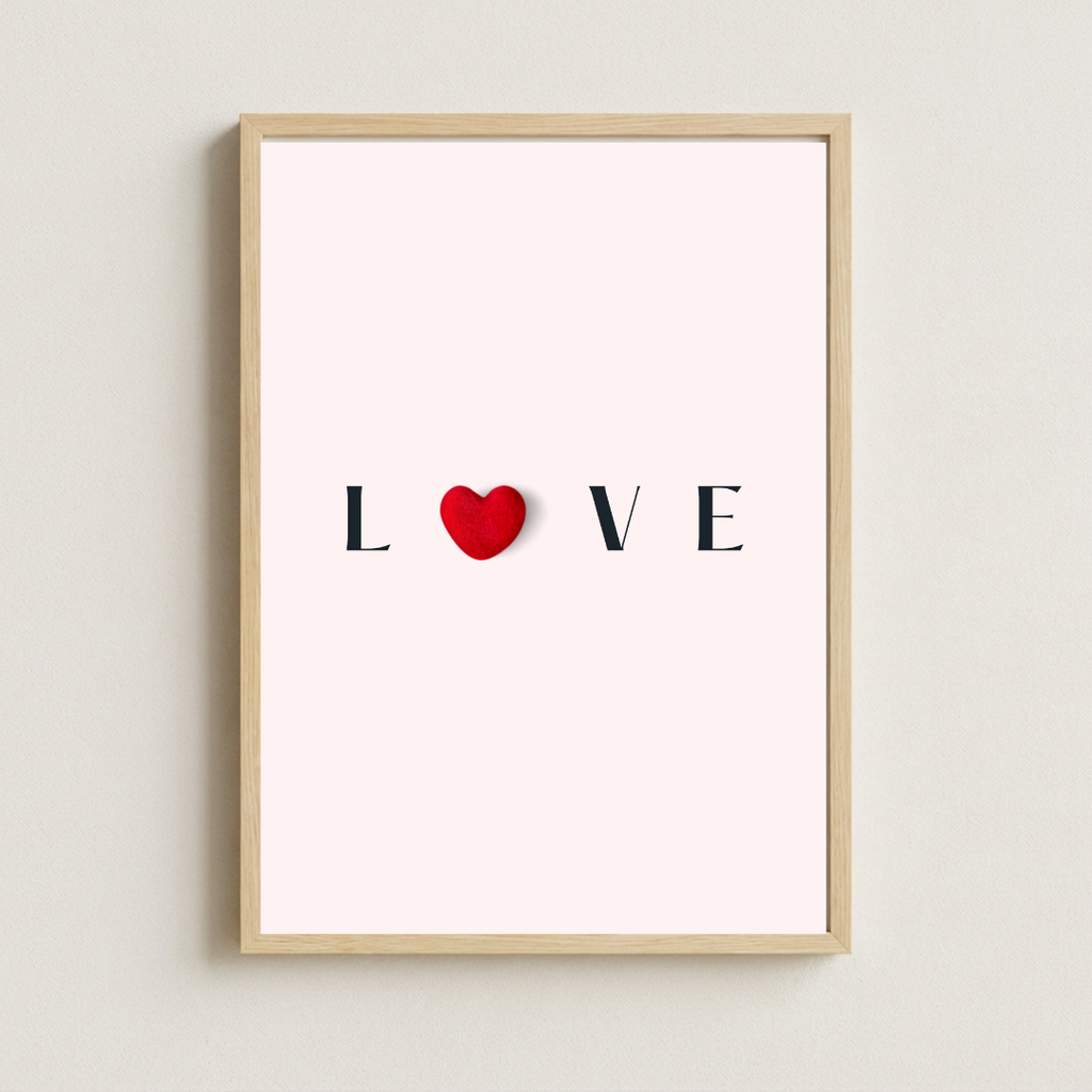 LOVE Wall Art Poster – Minimalist Romantic Art Print