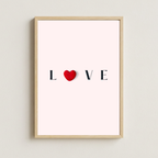 LOVE Wall Art Poster – Minimalist Romantic Art Print