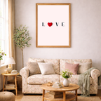 LOVE Wall Art Poster – Minimalist Romantic Art Print