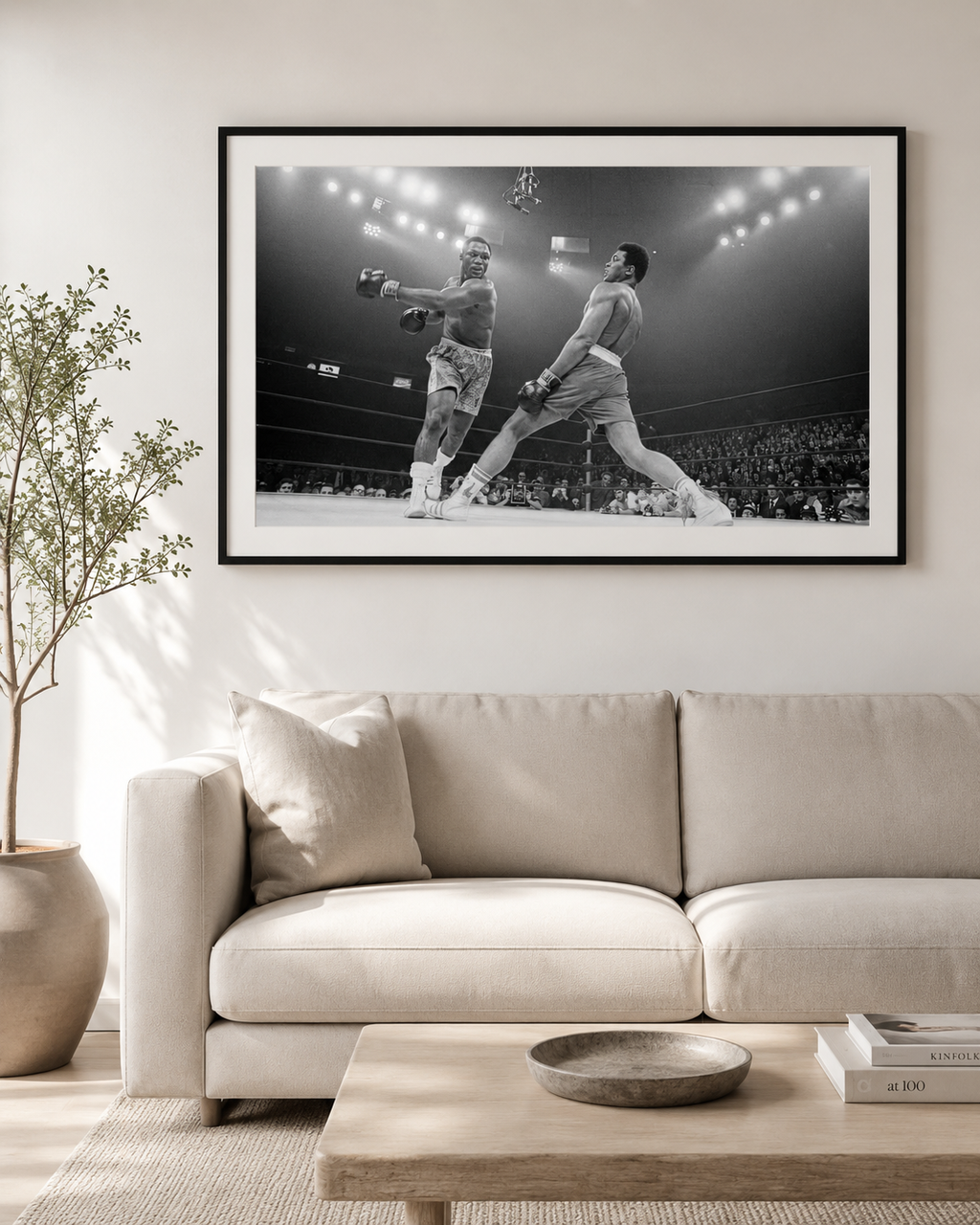 Muhammad Ali vs Joe Frazier Poster Fight Century 1971 Boxing Wall Art Print - Ali Framed Poster Photo