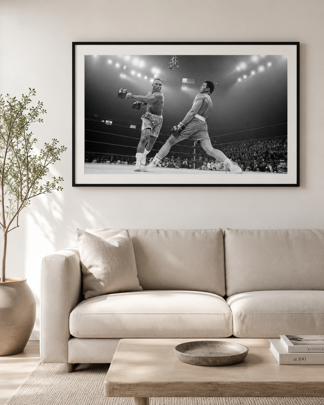 Muhammad Ali vs Joe Frazier Poster Fight Century 1971 Boxing Wall Art Print - Ali Framed Poster Photo