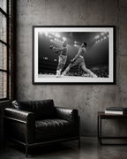 Muhammad Ali vs Joe Frazier Poster Fight Century 1971 Boxing Wall Art Print - Ali Framed Poster Photo
