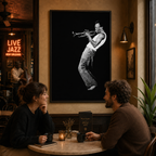 Miles Davis Poster – Black and White Jazz Wall Art Print