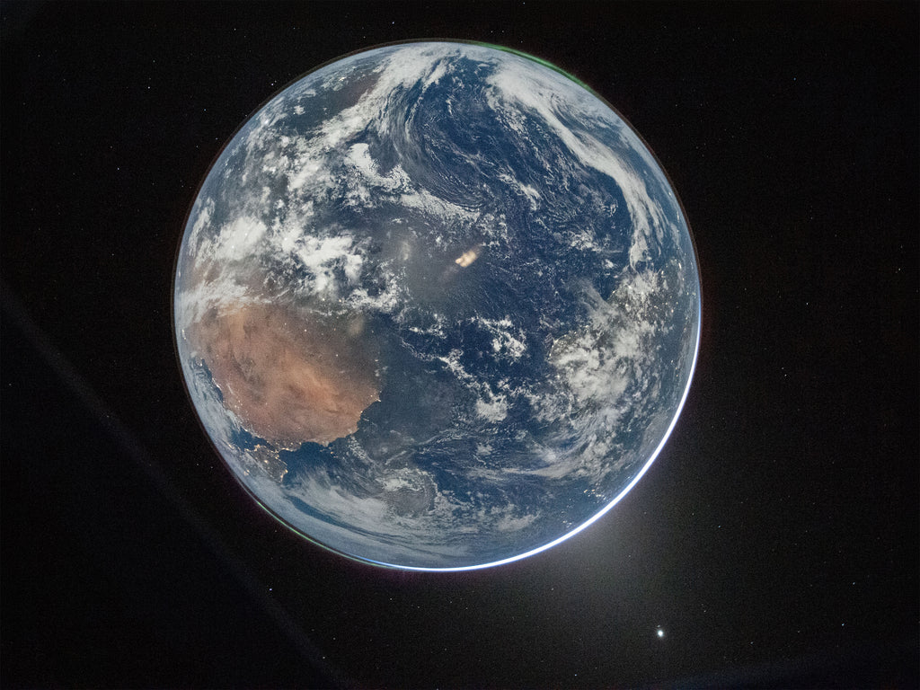 Earth from Artemis II Poster, NASA Space Print, Moon Mission Reid Wiseman Wall Art