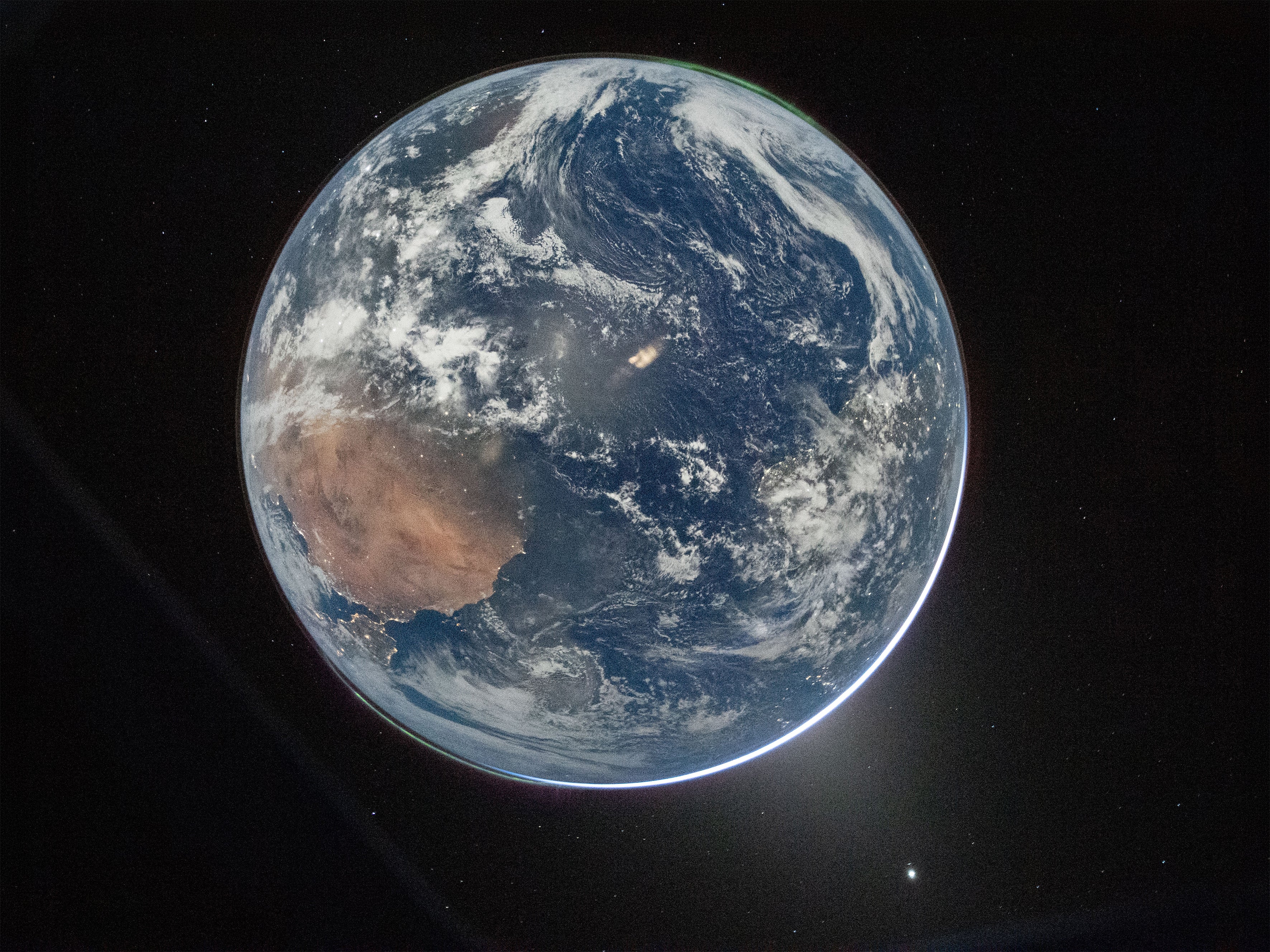 Earth from Artemis II Poster, NASA Space Print, Moon Mission Reid Wiseman Wall Art